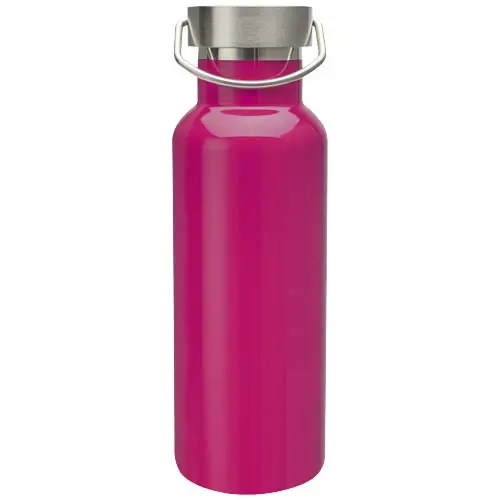 Borraccia in acciaio inox doppio strato con coperchio a vite e manico ad anello da 500 ml