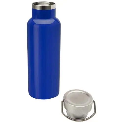 Borraccia in acciaio inox doppio strato con coperchio a vite e manico ad anello da 500 ml