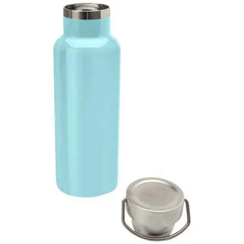 Borraccia in acciaio inox doppio strato con coperchio a vite e manico ad anello da 500 ml