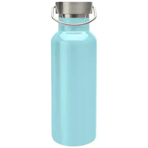 Borraccia in acciaio inox doppio strato con coperchio a vite e manico ad anello da 500 ml