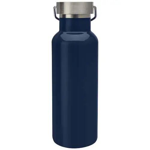 Borraccia in acciaio inox doppio strato con coperchio a vite e manico ad anello da 500 ml
