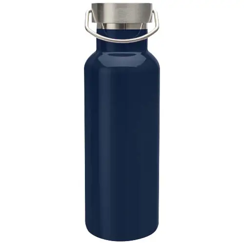 Borraccia in acciaio inox doppio strato con coperchio a vite e manico ad anello da 500 ml