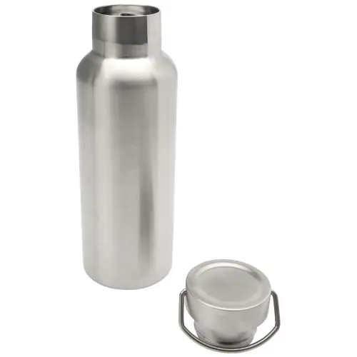 Borraccia in acciaio inox doppio strato con coperchio a vite e manico ad anello da 500 ml