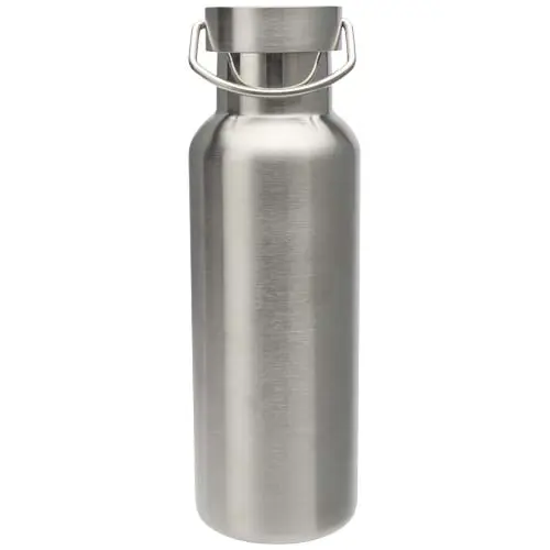 Borraccia in acciaio inox doppio strato con coperchio a vite e manico ad anello da 500 ml
