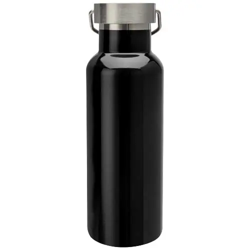 Borraccia in acciaio inox doppio strato con coperchio a vite e manico ad anello da 500 ml