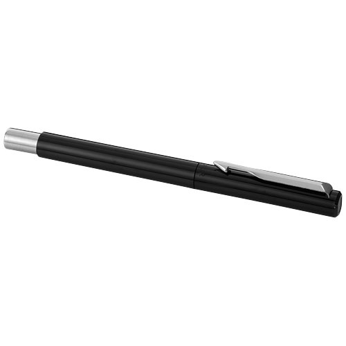 Penna roller Parker in acciaio inossidabile e plastica refill nero