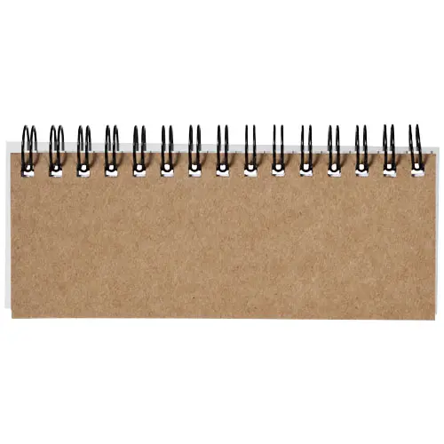 Blocco note a spirale con foglietti adesivi colorati e righello sulla copertina