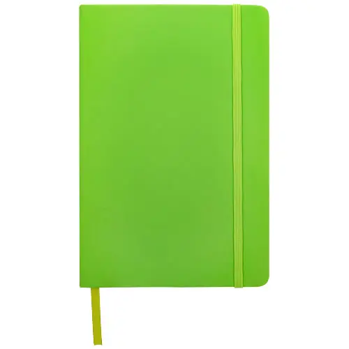 Block notes A5 con copertina rigida in PVC soft touch e 96 pagine a righe