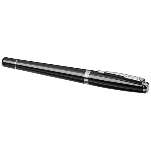 Penna stilografica Parker in alluminio disponibile in due colori nero e argento con cappuccio in confezione regalo e refill blu