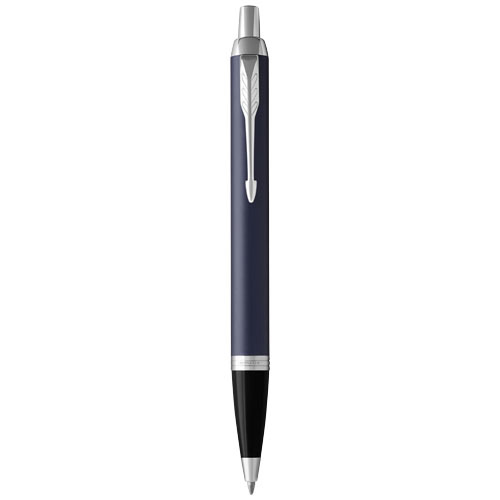 Penna a asfera a marchio Parker in alluminio disponibile in vari colori con meccanismo a scatto in confezione regalo e refill blu