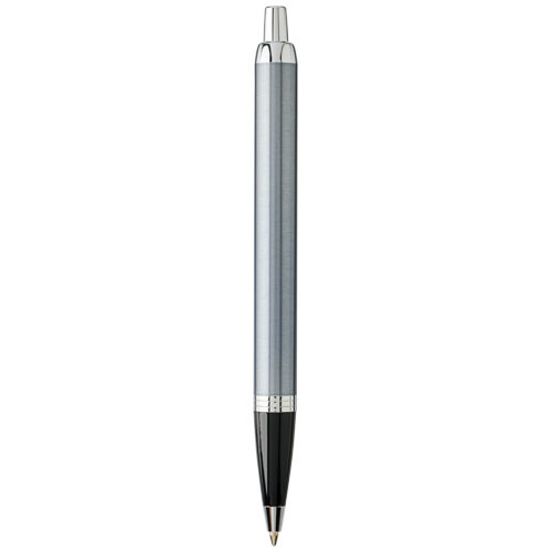 Penna a asfera a marchio Parker in alluminio disponibile in vari colori con meccanismo a scatto in confezione regalo e refill blu