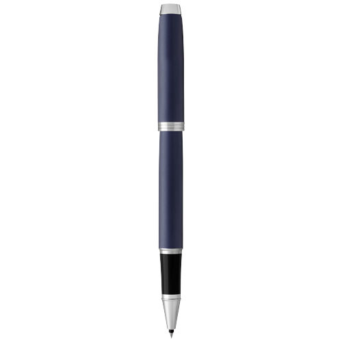 Penna roller a marchio Parker in alluminio e robusto pennino in acciaio disponibile in varie combinazioni di colori in confezione regalo e refill nero