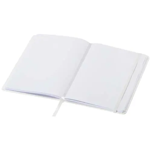 Block notes A5 con rivestimento in PVC e elastico segnalibro coordinati e con 96 pagine puntinate