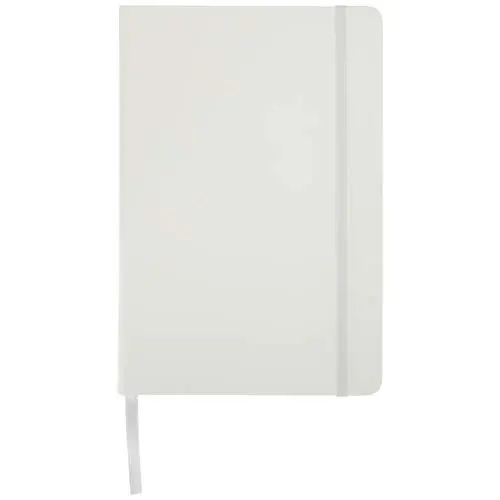 Block notes A5 con rivestimento in PVC e elastico segnalibro coordinati e con 96 pagine puntinate