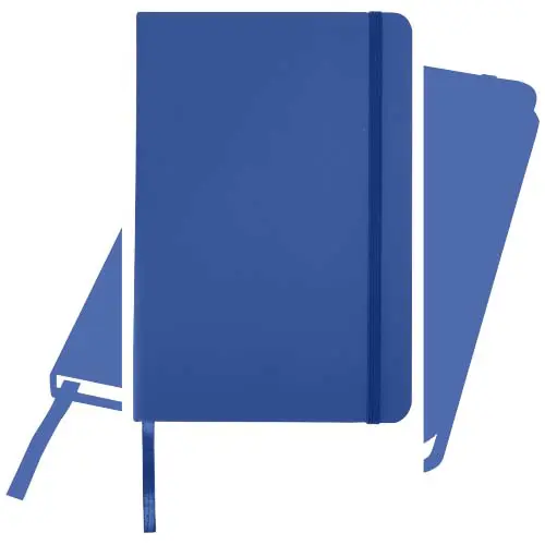 Block notes A5 con rivestimento in PVC e elastico segnalibro coordinati e con 96 pagine puntinate