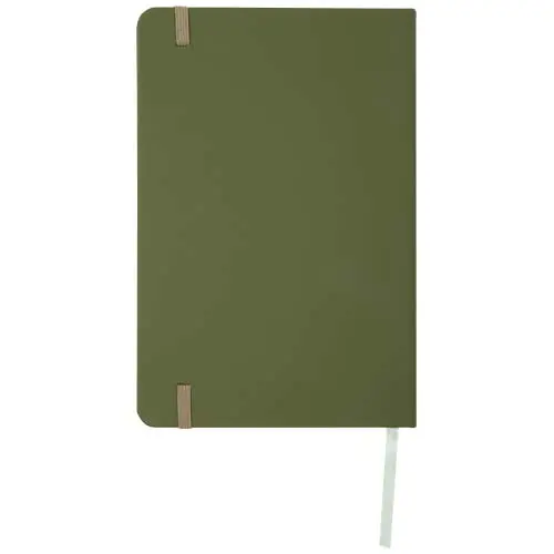 Block notes A5 rivestiti in PVC con elastico e segnapagina coordinati e 96 pagine neutre