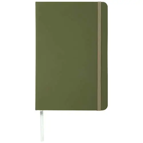 Block notes A5 rivestiti in PVC con elastico e segnapagina coordinati e 96 pagine neutre