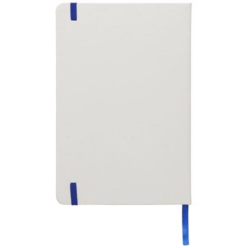 Block note A5 bianco con elastico colorato e fogli a righe