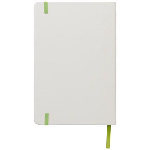 Block note A5 bianco con elastico colorato e fogli a righe