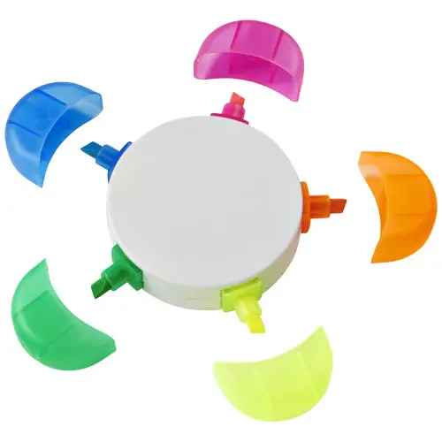 Evidenziatore a forma di fiore, 5 colori