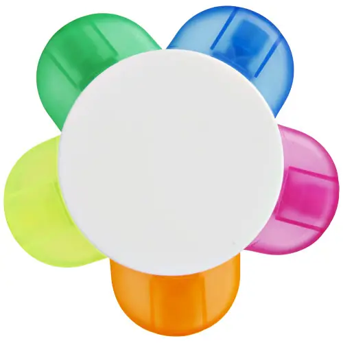 Evidenziatore a forma di fiore, 5 colori