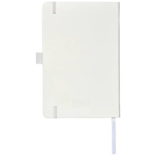 Block note A5 copertina in similpelle 96 fogli di carta a righe color crema da 80gr e tasca posteriore