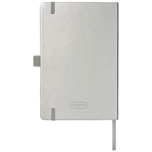 Block note A5 copertina in similpelle 96 fogli di carta a righe color crema da 80gr e tasca posteriore