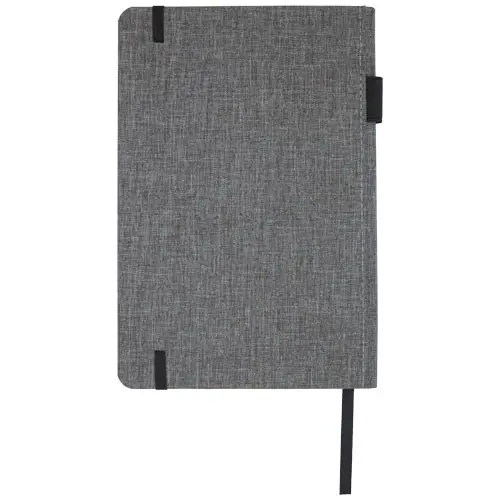 Block note A5 con copertina in tessuto PET riciclato con fogli in carta riciclata a righe portapenne segnalibro e custodia di cartone