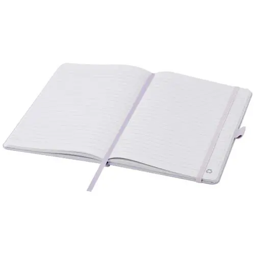 Block note A5 con fogli a righe certificati FSC in carta riciclata con copertina in RPET