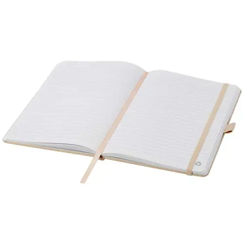 Block note A5 con fogli a righe certificati FSC in carta riciclata con copertina in RPET