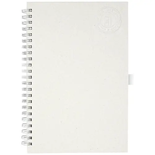 Block note a spirale A5 con pagine a righe realizzato con cartoni del latte riciclati