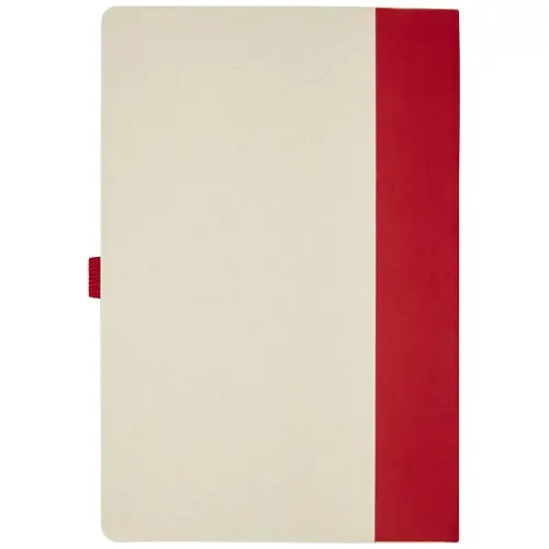 Block notes A5 realizzato con cartoni del latte riciclati 80 fogli a righe e penna a sfera refill nero