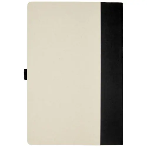 Block notes A5 realizzato con cartoni del latte riciclati 80 fogli a righe e penna a sfera refill nero