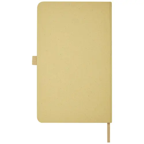 Block notes con copertina rigida in carta con residui di caffè olive mais in base al colore 80 fogli a righe 21.2x12.8cm