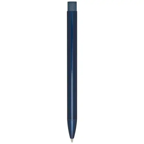 Penna a sfera in ottone riciclato in una confezione regalo refill blu