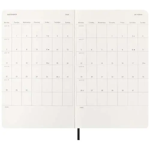 Agenda Moleskine giornaliera 12 mesi con copertina morbida fogli a righe 13x21cm
