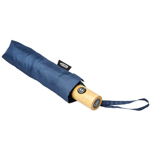 Ombrello pieghevole antivento in RPET con impugnatura in legno e apertura automatica ø980mm