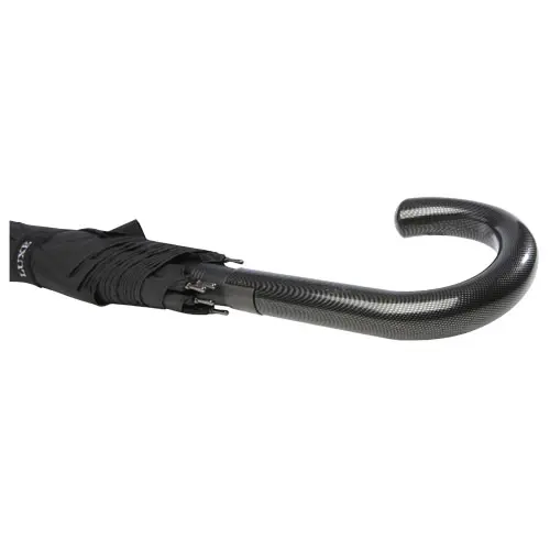 Ombrello da 23" con apertura automatica finitura carbon look e impugnatura arcuata