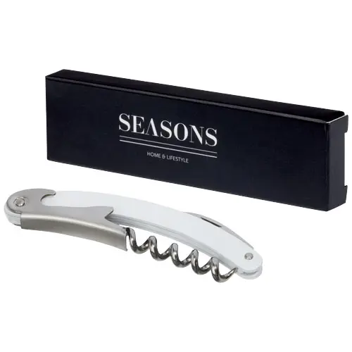 Cavatappi Seasons da sommelier in acciaio inox con tagliacapsule