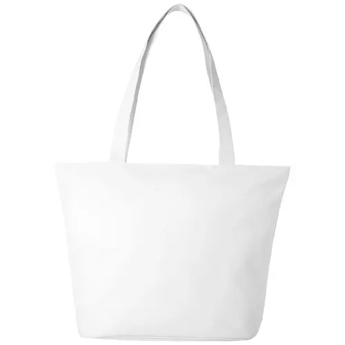 Shopper in poliestere con manici lunghi con chiusura a zip da 600D 47x17x37cm