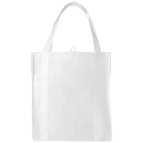 Shopper per la spesa in TNT a soffietto con manci e bordi di sostegno da 80gr 33x25x36cm