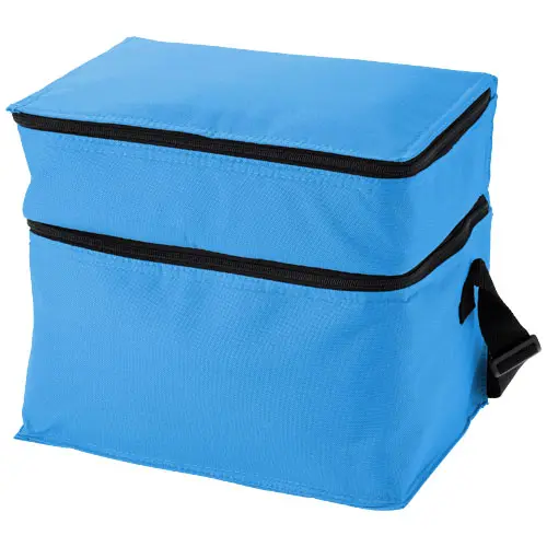 Borsa termica a doppio scomparto in poliestere da 13L con tracolla regolabile 24.5x20x30cm