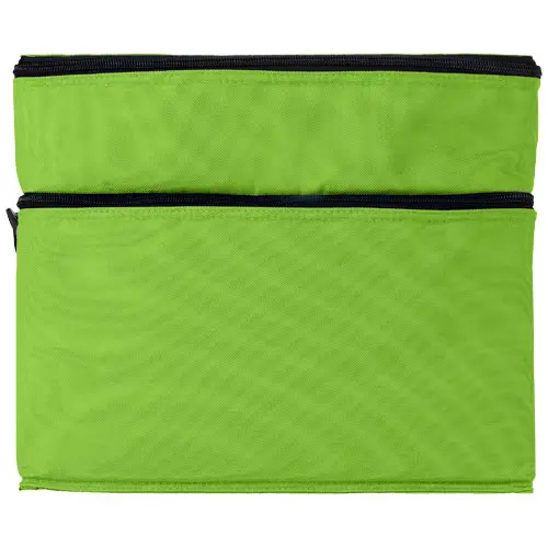 Borsa termica a doppio scomparto in poliestere da 13L con tracolla regolabile 24.5x20x30cm