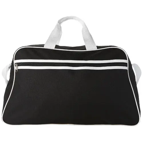 Borsone sportivo in poliestere 600D con cerniera e tasca frontale 48x25x28cm