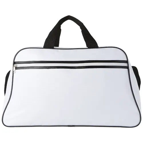 Borsone sportivo in poliestere 600D con cerniera e tasca frontale 48x25x28cm