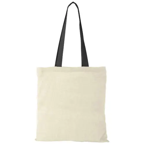 Shopper in cotone con manici lunghi colorati da 100gr 38x42cm