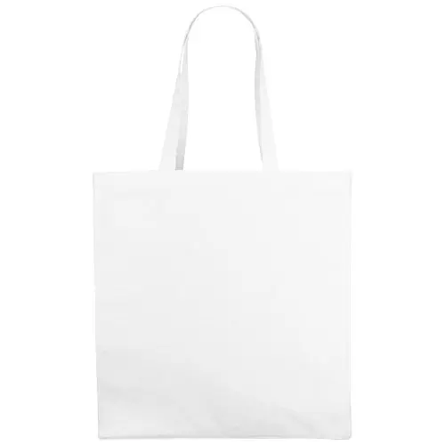 Shopper in cotone con manici lunghi con soffietto disponibile in vari colori da 220gr 38X8X41cm