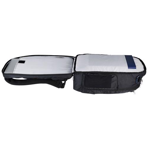 Zaino porta pc da 17" in nylon 420D con tasca RFID schienale e spallacci regolabili imbottiti e aggancio trolley