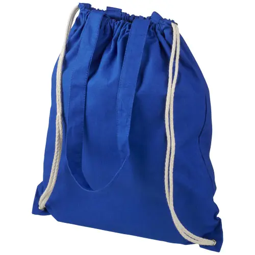 Sacca Shopper in cotone con cordoncino e manici lunghi con chiusura a coulisse da 240gr 38X42cm