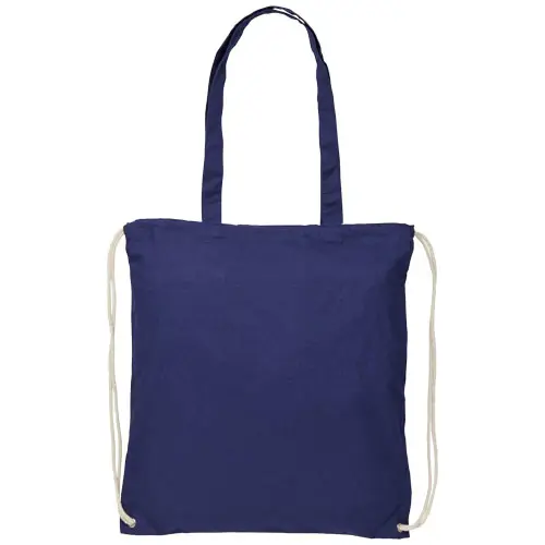 Sacca Shopper in cotone con cordoncino e manici lunghi con chiusura a coulisse da 240gr 38X42cm